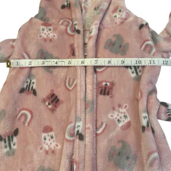 Duck Duck Goose Baby Robe 0-9M Hooded Pink Plush Animal Bath Wrap Giraffe - Picture 7 of 8